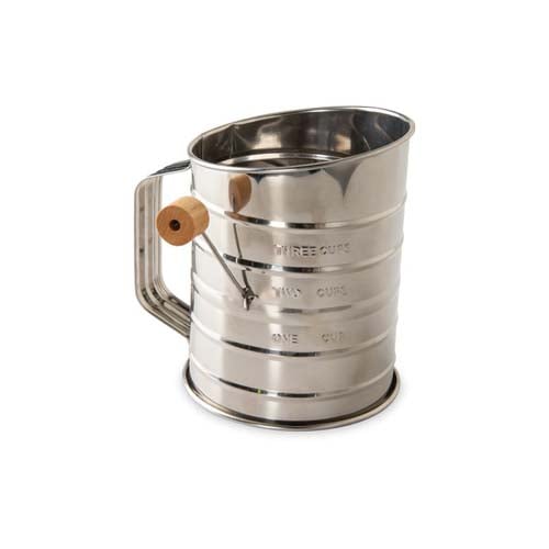 Nordicware Stainless Steel Flour Sifter with Beechwood Handle