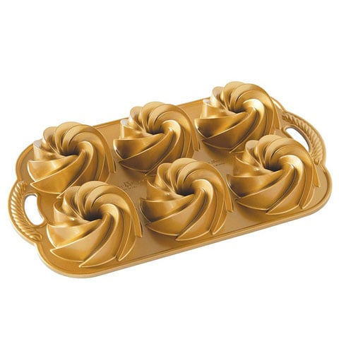 Nordicware Heritage Bundtlette Cakes Gold