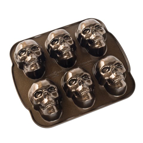 Nordic Ware Cast Aluminium Haunted Skull Cakelet Pan