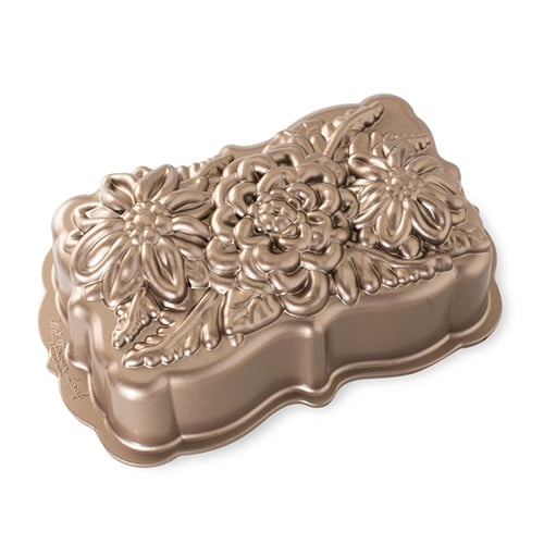 Nordic Ware Cast Aluminium Wildflower Loaf L9.5xW5.75xH3.1"