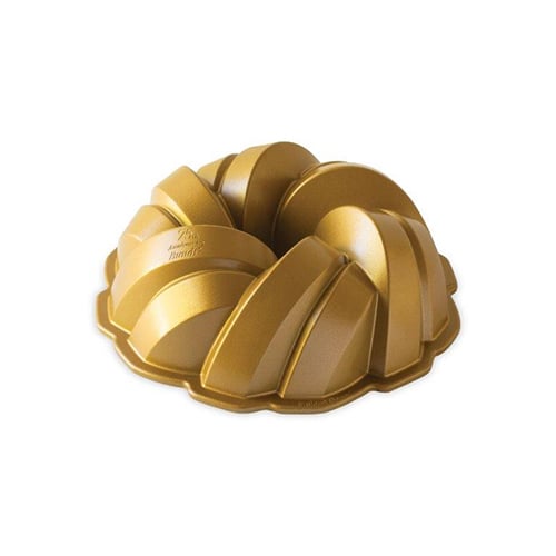 Nordicware Cast Aluminium Braided Bundt Pan L10.75xW10.6xH4.1" 75Th Anniversary Premium Gold