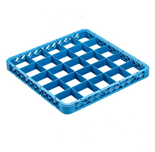 PP GLASS RACK HALF SIZE DROP EXTENDER 25-COMPT. L50xW50XH7cm, BLUE, JIWINS