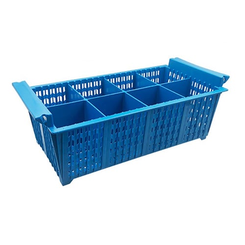 ACCS, PP CUTLERY BASKET 8-COMPT. WITHOUT HANDLE L42.7xW20.8xH15.1cm, BLUE, JIWINS