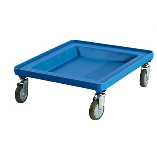 PP GLASS RACK DOLLY WITHOUT HANDLE L54xW54xH17cm, BLUE, JIWINS