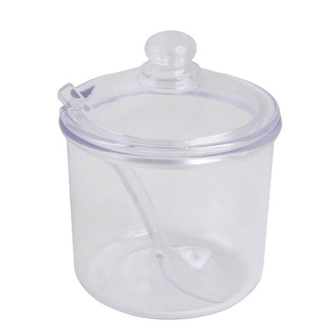 POLYCARBONATE CONDIMENT JAR WITH COVER & SPOON