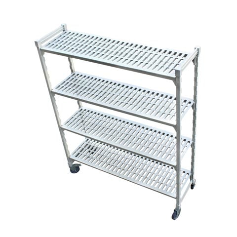 Jiwins Vented Starter Unit, 4 Shelves, 24" Width, 48" Length, 64"Ht+ Standard Caster with Brake