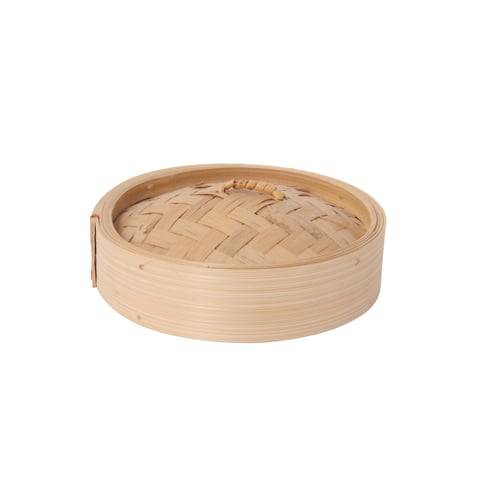 BAMBOO STEAMER LID - SHALLOW (HIGH-RAISE BASE) Ø6"