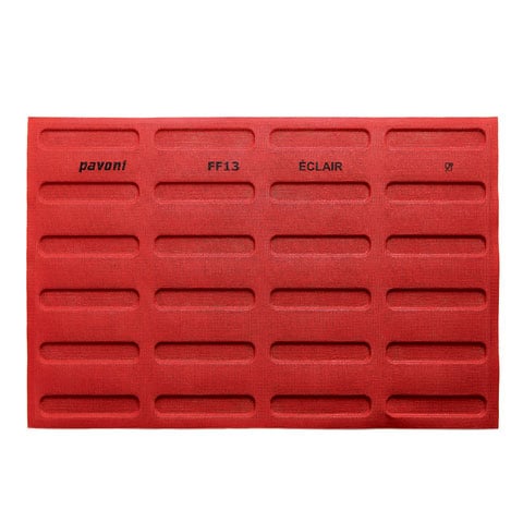 SILICONE PEFORATED PASTRY MOULD, 24 INDENTS, ÉCLAIR MANIA