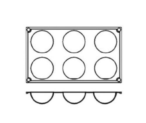 SILICONE MODULAR MOULD for 6 HEMISPHERES