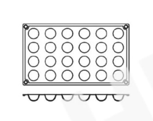 SILICONE MODULAR MOULD for 24 MINI HEMISPHERES