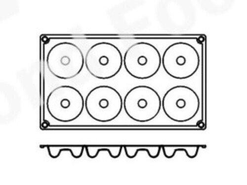 SILICONE MODULAR MOULD for 8 SAVARINS