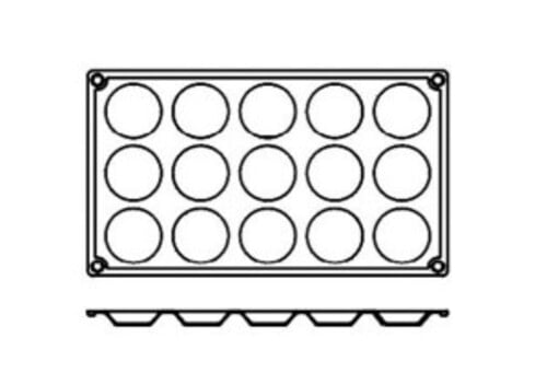 SILICONE MODULAR MOULD for 15 MINI TARTELLETTA