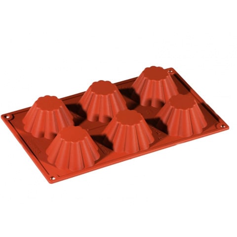 SILICONE MODULAR MOULD for 6 BRIOCHETTES