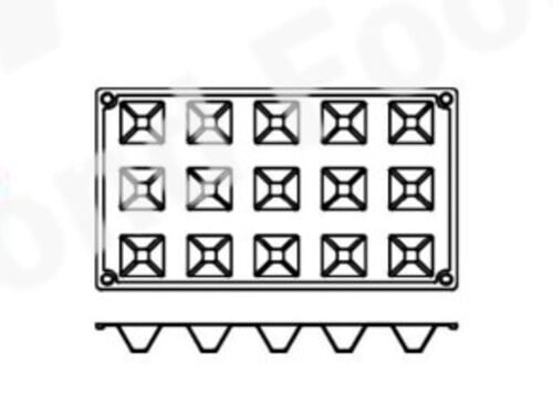 SILICONE MODULAR MOULD for 15 PYRAMIDS