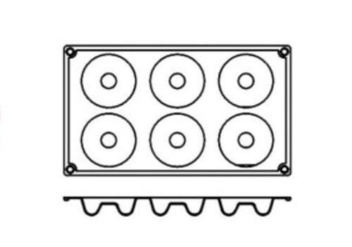 SILICONE MODULAR MOULD for 6 SAVARINS