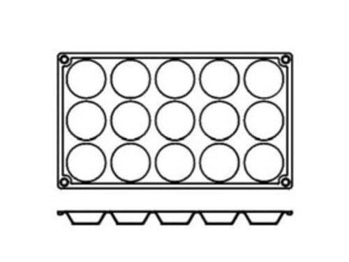 SILICONE MODULAR MOULD for 15 MINI TARTELLETTA