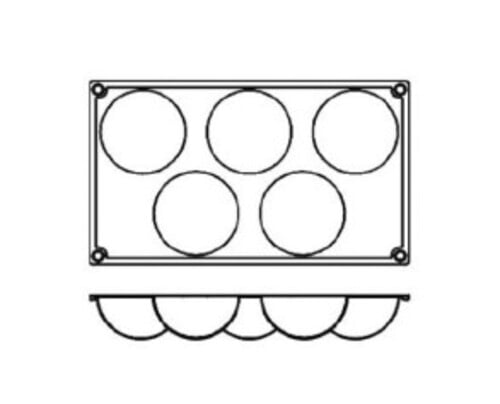 SILICONE MODULAR MOULD for 5 HEMISPHERES