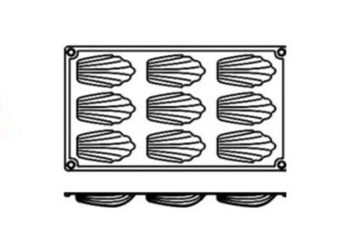 SILICONE MODULAR MOULD for 9 MADELEINES