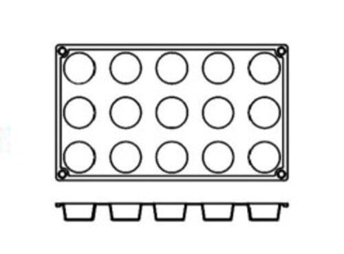 SILICONE MODULAR MOULD for 15 CYLINDERS