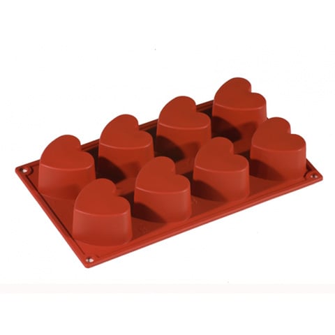 SILICONE MODULAR MOULD for 8 HEARTS