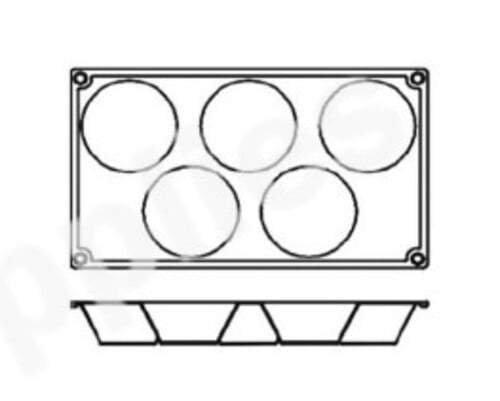 SILICONE MODULAR MOULD for 5 MUFFINS