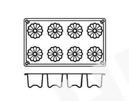 SILICONE MODULAR MOULD for 8 BORDELAIS