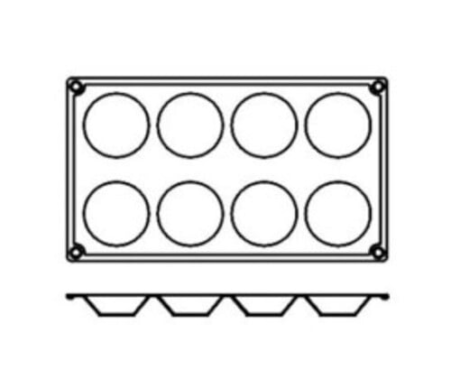 SILICONE MODULAR MOULD for 8 TARTELLETTA