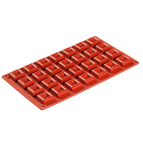 SILICONE MODULAR MOULD for 28 MICRO SAVARIN QUADRATO