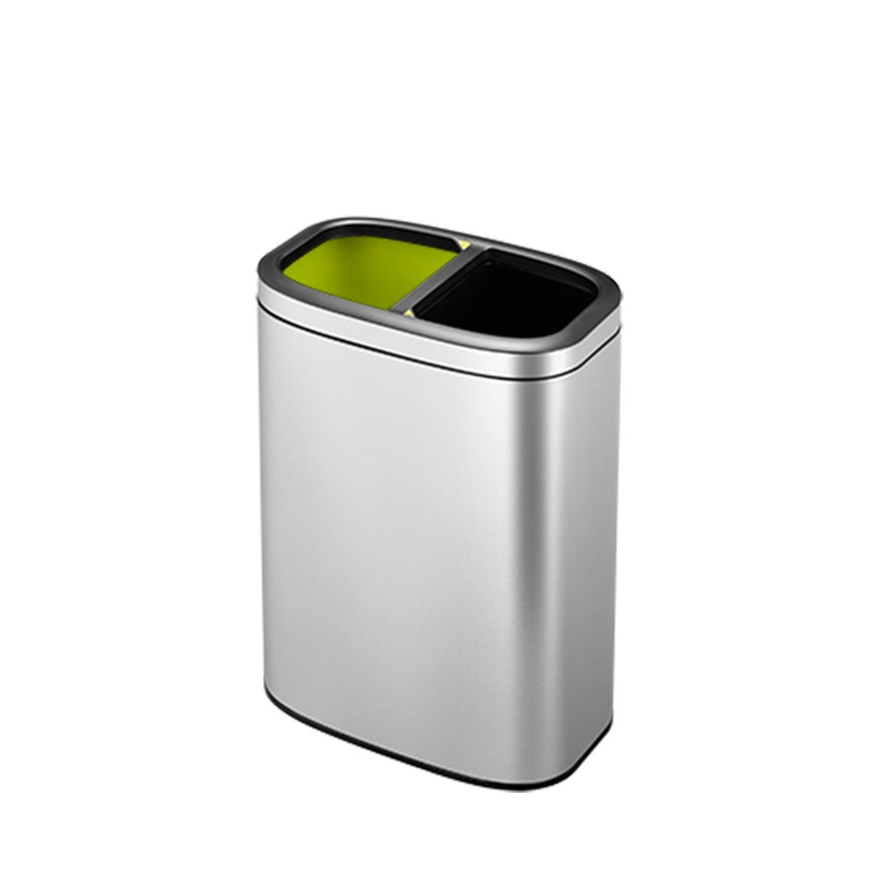 STAINLESS STEEL RECTANGLE OPEN TOP RECYCLING BIN