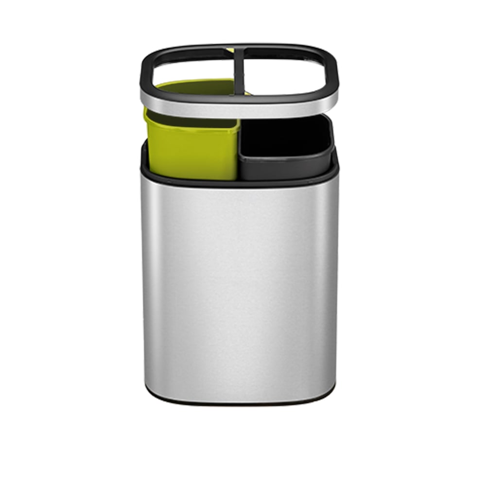 STAINLESS STEEL RECTANGLE OPEN TOP RECYCLING BIN