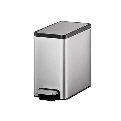 STAINLESS STEEL RECTANGLE STEP BIN WITH SOFT CLOSING LID