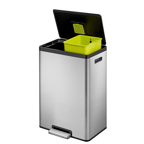 STAINLESS STEEL RECTANGLE STEP BIN WITH SOFT CLOSING