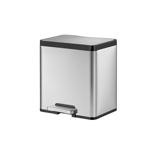 STAINLESS STEEL RECTANGLE STEP BIN WITH SOFT CLOSING