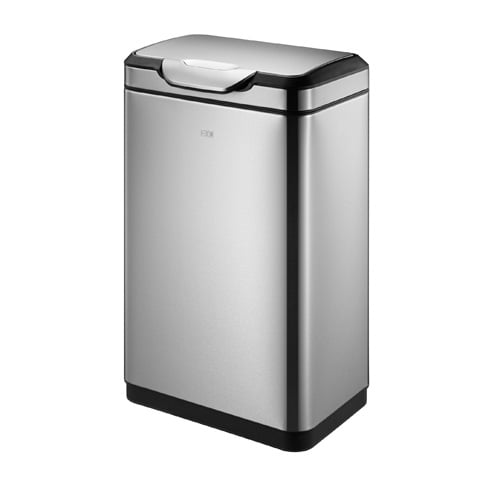 S/S TOUCH BIN WITH SOFT OPENING LID L37.7xW27.4xH64.2cm, 30L, BRUSHED FINISHING, TOUCHPRO, EKO