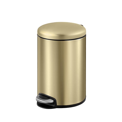 STAINLESS STEEL ROUND STEP BIN WITH SOFT CLOSING LID