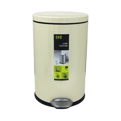 STAINLESS STEEL STEP BIN WITH SOFT CLOSING LID