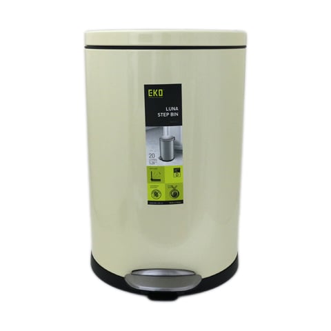 STAINLESS STEEL STEP BIN WITH SOFT CLOSING LID