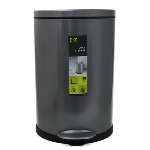 STAINLESS STEEL STEP BIN WITH SOFT CLOSING LID