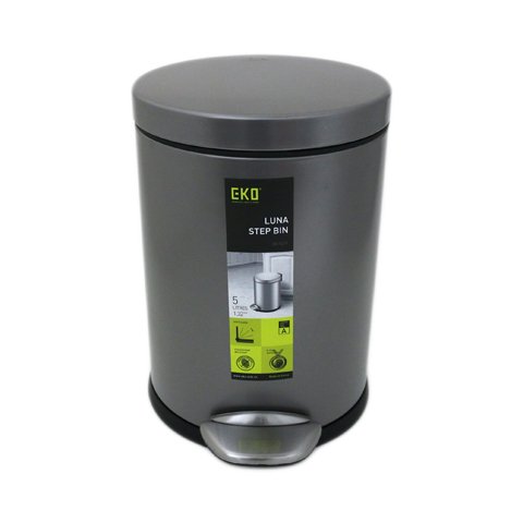 STAINLESS STEEL STEP BIN WITH SOFT CLOSING LID