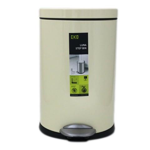 STAINLESS STEEL STEP BIN WITH SOFT CLOSING LID