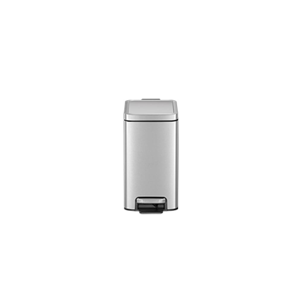 STAINLESS STEEL RECTANGLE STEP BIN WITH SOFT CLOSING LID
