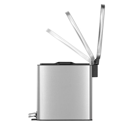 STAINLESS STEEL RECTANGLE STEP BIN WITH SOFT CLOSING LID