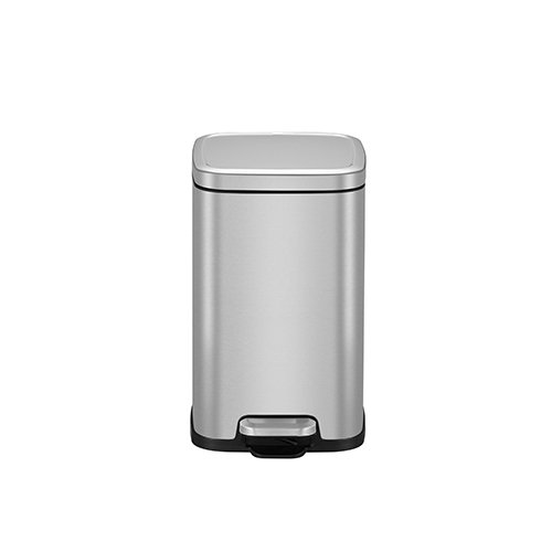 STAINLESS STEEL RECTANGLE STEP BIN WITH SOFT CLOSING LID, STELLA