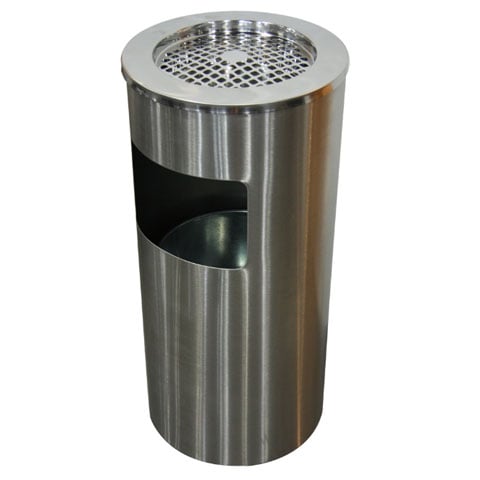 (22-01191-11) S/S RD ASHTRAY BIN Ø30xH65cm