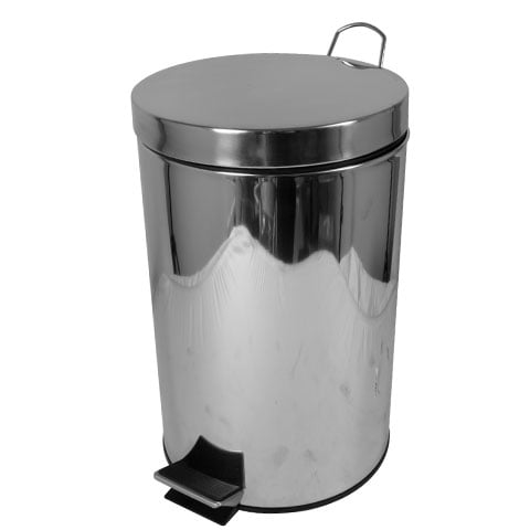 STAINLESS STEEL ROUND PEDAL BIN MIRROR FINISH