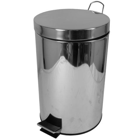 STAINLESS STEEL ROUND PEDAL BIN MIRROR FINISH