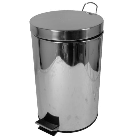 STAINLESS STEEL ROUND PEDAL BIN MIRROR FINISH