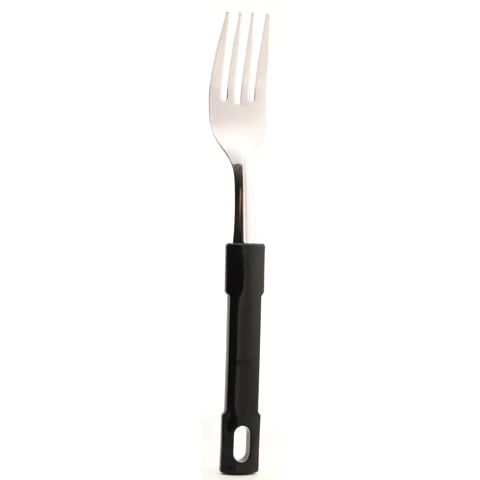 S/S DESSERT FORK PLC HDLE L19.2cm, BLACK