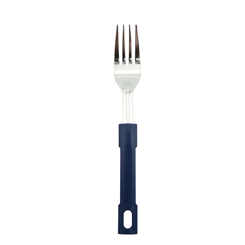 S/S DESSERT FORK PLC HDLE L19.2cm, BLUE