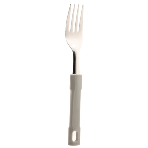 S/S DESSERT FORK PLC HDLE L19.2cm, GREY